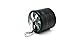 Plixio 4 Piece 2” Herb Grinder Tobacco, Spice, Herb, Weed Grinder with Handle, Pollen Catcher and Scraper- Zinc Alloy (Black)