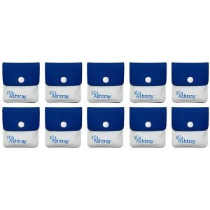 Ten My Ashtray Blue and White Pocket Ashtrays