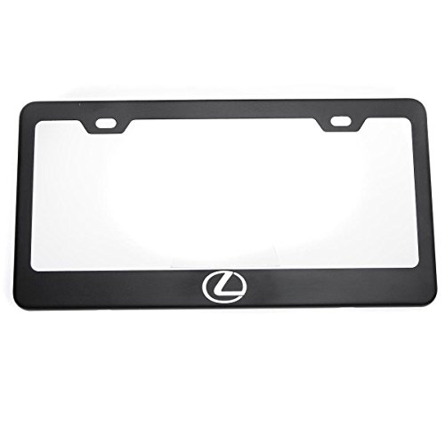 Lexus Letter Laser Style Black Stainless Steel License Plate Frame Rust Free