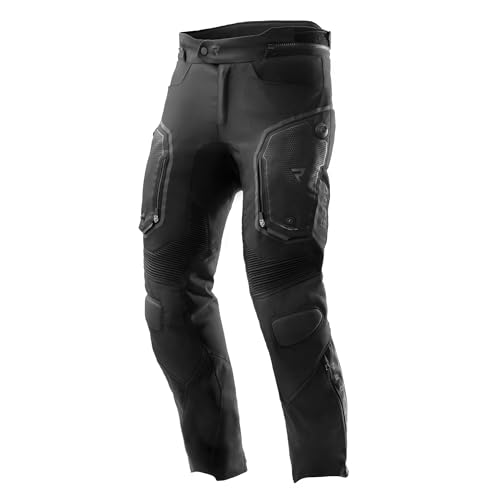 REBELHORN Borg II Mens Motorcycle Trousers, Black, L Taille Courte