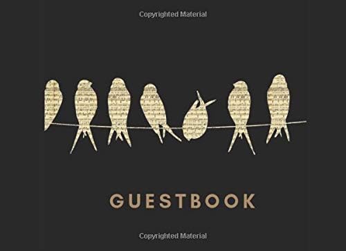 Guestbook: Vacation Rental Birds on a Wire Visitor Guest Book for Airbnb, VRBO, TripAdvisor, Booking Guests, 120 pages
