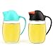 Lawei 2 Packs 21 oz Oil Dispenser Bottle - Automatic Cap Glass Olive Oil and Vinegar Bottle - Anti-Drip Dispensing Container for Kitchen