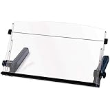 3M Adjustable Document Copy Holder, In-line with Monitor Minimizing Head and Neck Movement, 300 Sheet Capacity Holds Sheets to Books, Elastic Line Guide Keeps Pages Open, 18