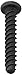 Small Parts 0412LTPB Steel Thread Rolling Screw for Plastic, Black Oxide Finish, Pan Head, Star Drive, #4-20 Thread Size, 3/4