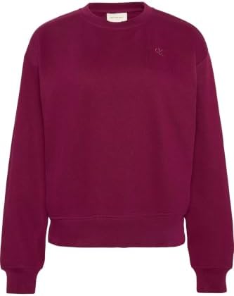 Donna Felpa Archive Logo French Terry Girocollo, Rosso (Berry Glaze), L
