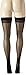 Leg Avenue Women's Backseam Stockings, Black Cuban Heel, One Size