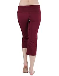 Legging tobeinstyle Flared inferior de la dama y doblar Cintura Capri