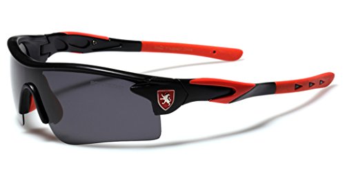 Premium Polarized Sports Cycling Fishing Sunglasses - Black & Red