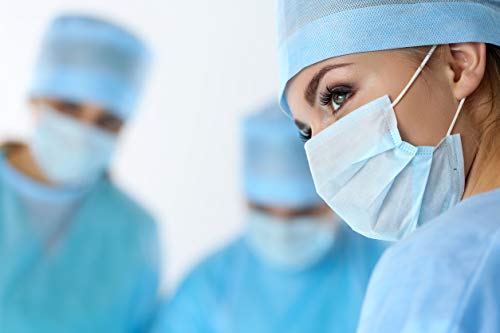 Healthstar Surgical Procedure Face Mask with Elastic Ear Loop (50 Pack) | Disposable, Comfortable and Breathable for Medical, Dental, Allergen, Pollen, Dust, Antiviral, Flu, Germ Prevention (Blue) - Thumbnail 3