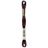 DMC 117-814 6 Strand Embroidery Cotton Floss, Dark Garnet, 8.7-Yard