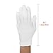 Paxcoo 6 Pairs White Cotton Gloves for Cosmetic Moisturizing Coin Jewelry Inspection Hand Spa – Large Size