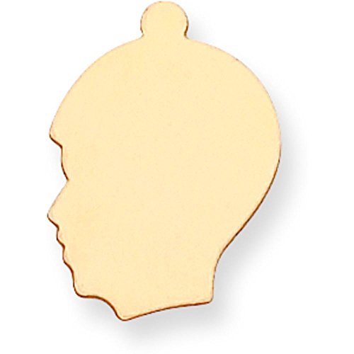 14K Gold Boy Stamping Disc 0.018