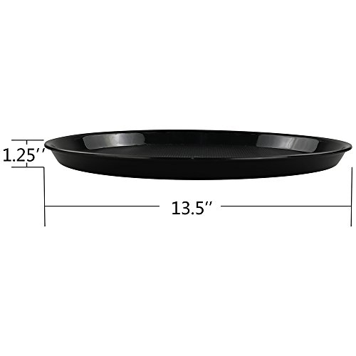 Ramddy Black Round Serving Trays, Set of 4 - Thumbnail 3