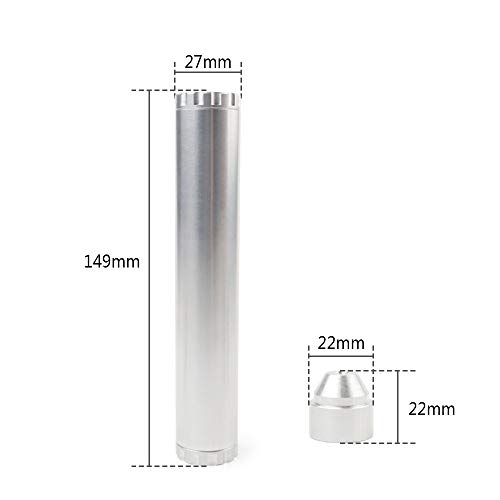 Aluminium Auto Fuel Filter Gas Inline Fuel Filter for Car Motorcycle ATV Bike (Black 5/8-24inch)