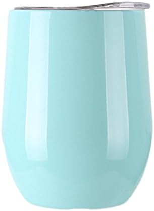TianJi 9 OZ Stainless Steel Tumbler With Lid Vacuum Insulated Tumbler Mug Travel Cup Heat Preservation Wine Glasses for Red Wine, Cocktail, Liquors and Nonalcoholic Beverages