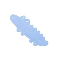 Non-Slip Bathtub Mat Shower Tub Mat Baby Bathtub Mat for Shower with Strong Suction Cups, Soft Rubber, Safety, Soft and Comfortable, Machine Washable, Antibacterial ( Crocodile Blue ) - YL00027-1