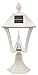 GAMA SONIC GS-106FPW-W Baytown Lamp Outdoor Solar Light Fixture, Pole Pier & Wall Mount Kits, White