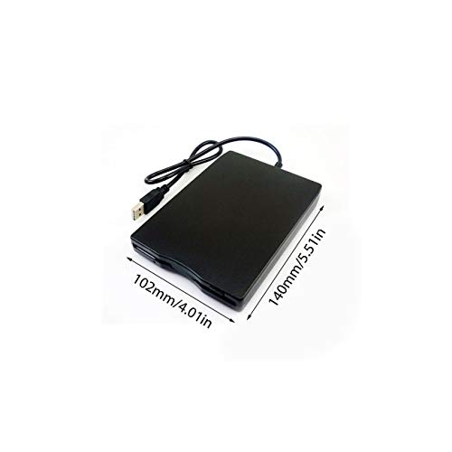 1.44 MB Floppy Disk 3.5" USB External Drive Portable Floppy Disk Drive Diskette FDD for Laptop Desktop PC(Black) - Thumbnail 5