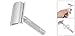 Silver Tone Double Edge Blade Razor Shaver w Nonslip Metal Handle