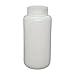 I-Chem Brand N311-1000 Nalgene 300 Series HDPE Wide Mouth Bottle, Translucent, Certified, With Cap, Capacity: 1000mL (Case of 24)