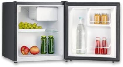 Mini nevera con compartimento de baja temperatura, nevera pequeña con estante intermedio, mini frigorífico de bajo consumo para hogares pequeños, 45 litros, negro, KB 8879