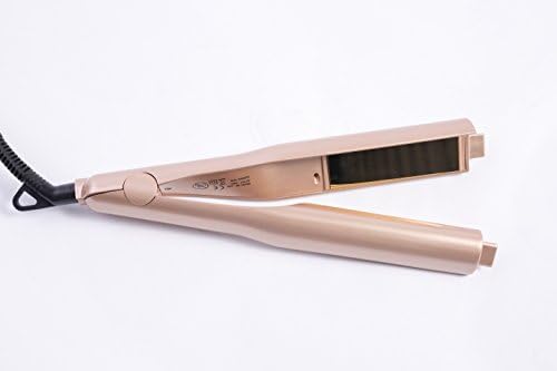 WMML Gold Plated Titanium Plates Unique 2 in 1 Iron Hair Tool Hair Curler, and Hair Straightener Salon Styling Tool