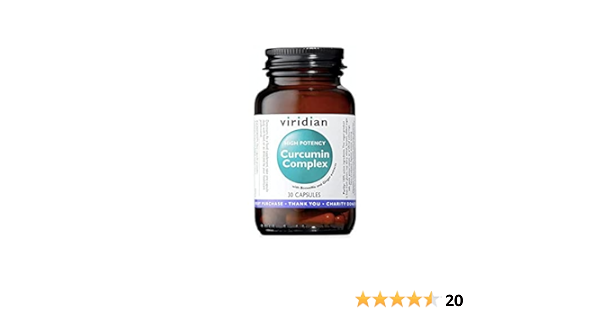 Amazon Com Viridian High Potency Curcumin Complex 30 Veg Caps Health Household