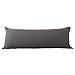 EVOLIVE Ultra Soft Microfiber Body Pillow Cover/Pillowcases 21"x54" with Hidden Zipper Closure (Charcoal Grey, Body Pillow Cover 21"x54" primary
