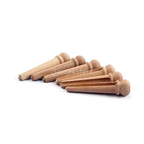 6pcs Durable Maple Acoustic Guitar Bridge Pins String Pegs for DIY Accessory