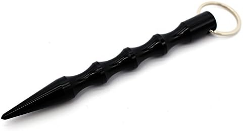 LKHE Alloy Solid Pen Shape Stick Self-defense Keychain (black)
