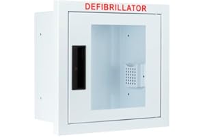 Cubix Safety Fully Recessed, Nonalarmed AED Cabinet, Compact. Fits Many Defibrillators on The Market. Measures 13.75" H x 16.25" L x .33" D. Essential Storage for Indoor AEDs.