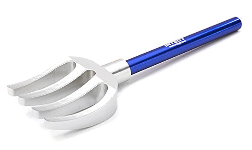 Integy RC Model Hop-ups C26851BLUE 1/10 Model Scale 4 Teeth Digging Fork for Off-Road Crawler