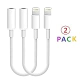 2 Pack 3.5 mm Headphone Jack Adapter, BYXN, Connector for iPhone 7/7 Plus, Earphone Adapter for iPhone 8/8 Plus, Accessories for iPhone X, iPad, iPod Touch, and More(White)