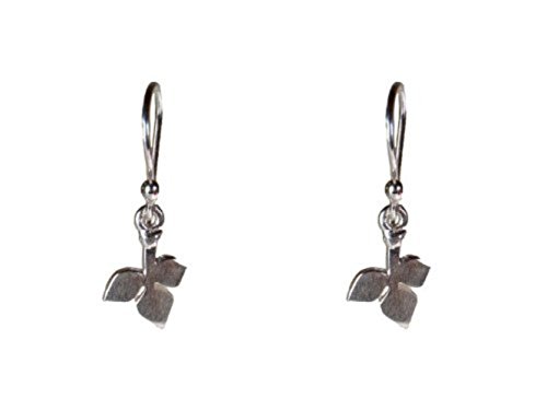 Small Tiny Leaves Leaf Dangle Earrings - Dainty Delicate Nature