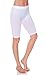 Emmalise Women's Capri 17 in Knee Length Bermuda Seamless Legging - White, One Size