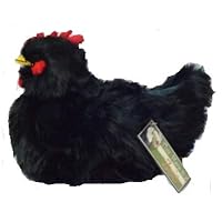 This Place is a Zoo Black Plush Toy Laying Hen - 10" Stuffed Animal Nesting Chicken w/Cavity