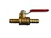 3/8" Brass Barb x Barb Ball Valve, LEAD Free