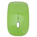 HDE Ultra-Thin Wireless Mouse 2.4GHZ Ergonomic Candy Colored Optical Mouse with USB Nano Receiver and Adjustable DPI Switch (Green)