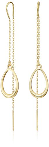 Pendientes de enhebrador de lágrimas Lucky Brand, dorado, talla única (JWEL5651)