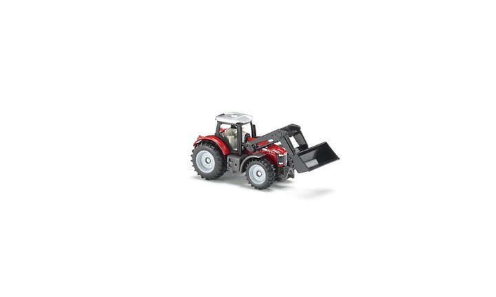 siku 1484, Massey-Ferguson mit Frontlader, Metall/Kunststoff, Rot/Schwarz, Beweglicher Frontlader – Bild 8
