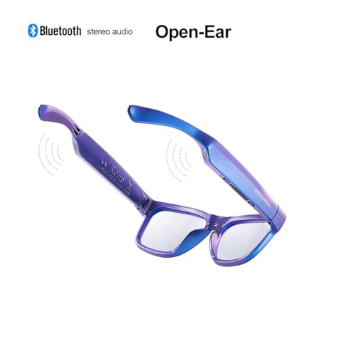 OhO Bluetooth Glasses,Voice Control and Open Ear Style Smart Glasses to Listen Music and Calls,UV400 Protection Lens