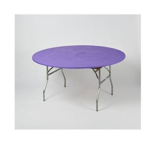 Kwik Covers 60" Round Purple Fitted Table Cover - single