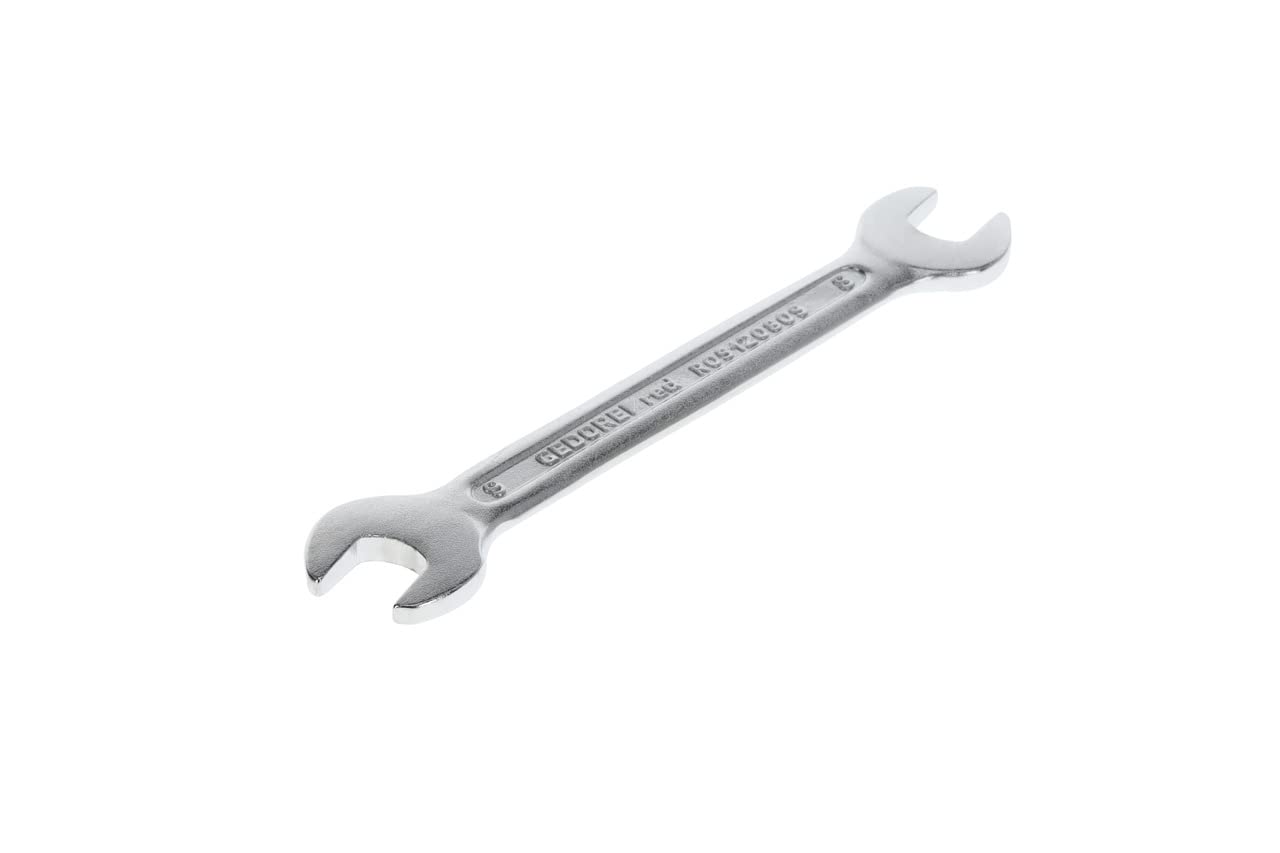 GEDORE red Double open-end spanner, SW 8+9 mm, Metric, Short, Spanner, Open-end spanner, 106 mm long, R05120809