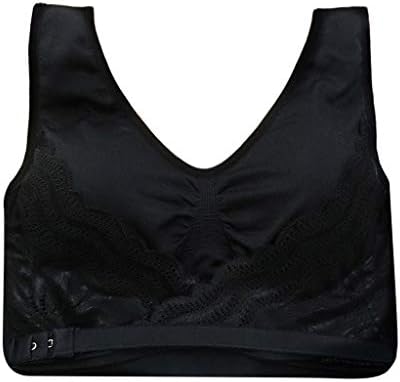 SCHOLIEBEN Underwear for Women/Men Women Lady Sexy Front Cross Adjustable Side Buckle Lace Vest Wireless Sport Bra