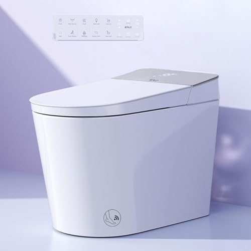 EPLO X9 Smart Toilet with Foam Dispenser, Auto Open/Close, ADA Comfort Height, Auto Flush, Blackout can Flush, Heated Seat,One Piece Elongated Bidet Toilet with Tank Built in,1000 Gram MaP Flush Score
