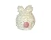 HuggleHounds Plush, Durable Squooshie Bunny Ball, White