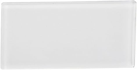 Splashback Tile CONTPBRTWTPL3X6 Contempo Bright White Polished 3" x 6" x 8mm Glass Subway Tile
