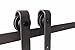 TMS® 5 FT Country Antique Dark Coffee Steel Sliding Barn Wood Door Hardware Track Set