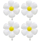 4 Pieces Daisy Flower Balloon Aluminum Film Flower