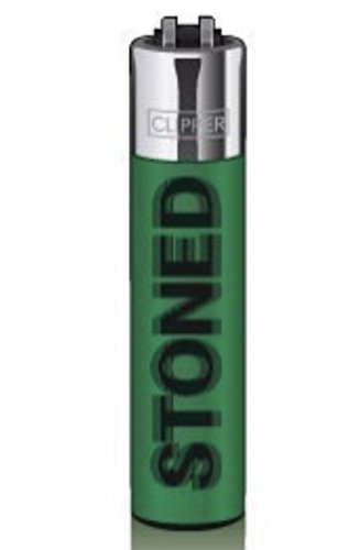 Clipper Refillable Lighters (Dark Green - Stoned)